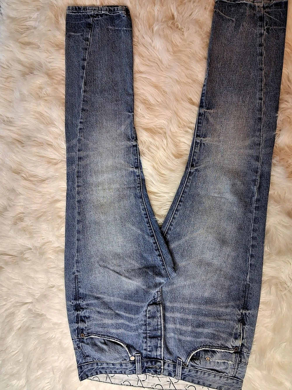 Calvin Klein Jeans Slochy Slim Skinny Jeans Cotton Waist 32 (30) Blue